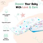 BABYS CARE Muslin Burp Cloth Pack of 5 | 100% Organic Cotton | Versatile Use Washcloth Face Cloth Cleaning Mess | Lightweight Baby Towel | Handy for Changing Cleaning Feeding Baby | 26"x26" | Rainbow - Image 3